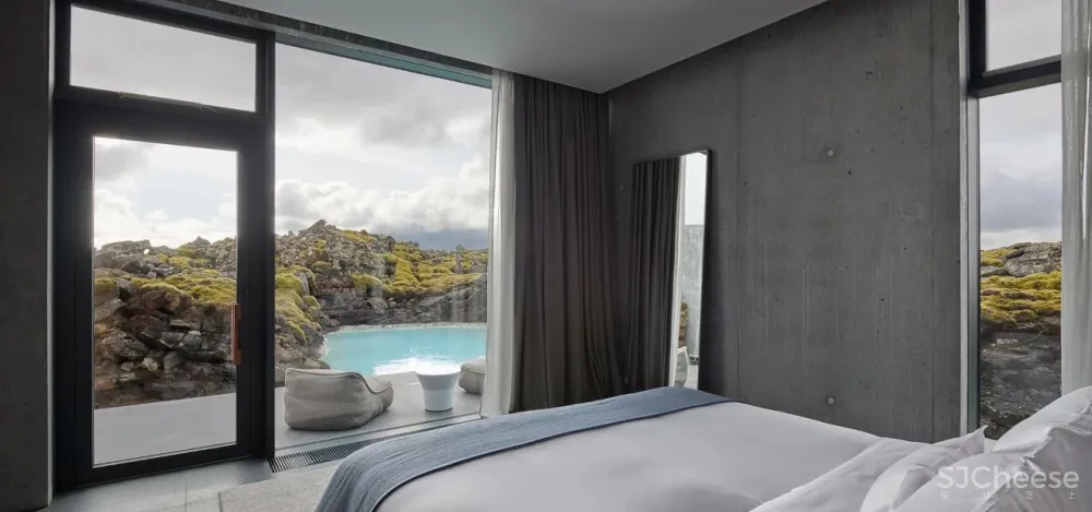 800年火山口的心灵治愈系酒店,全世界都来泡绝美蓝色温泉!