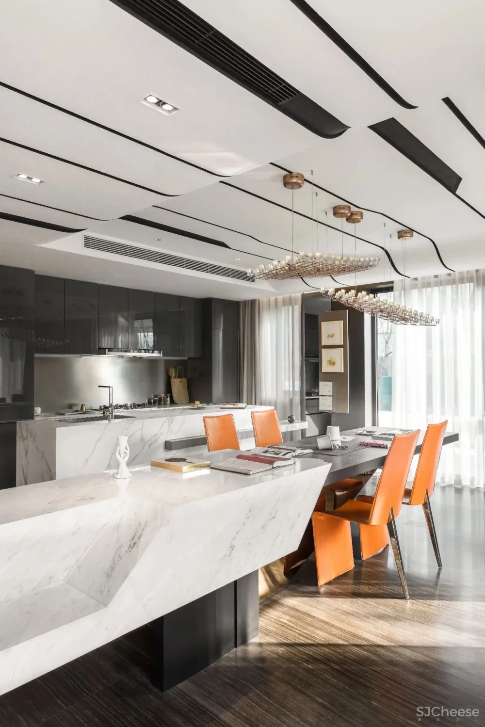 400m²“超美学”叠拼样板间,解密奢华墅作之空间狂想!