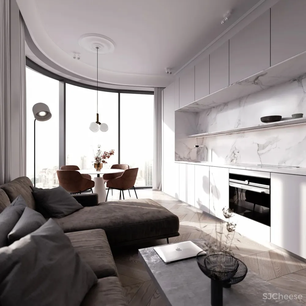 60㎡ 小户型，起居室这样设计 1㎡ 都不浪费