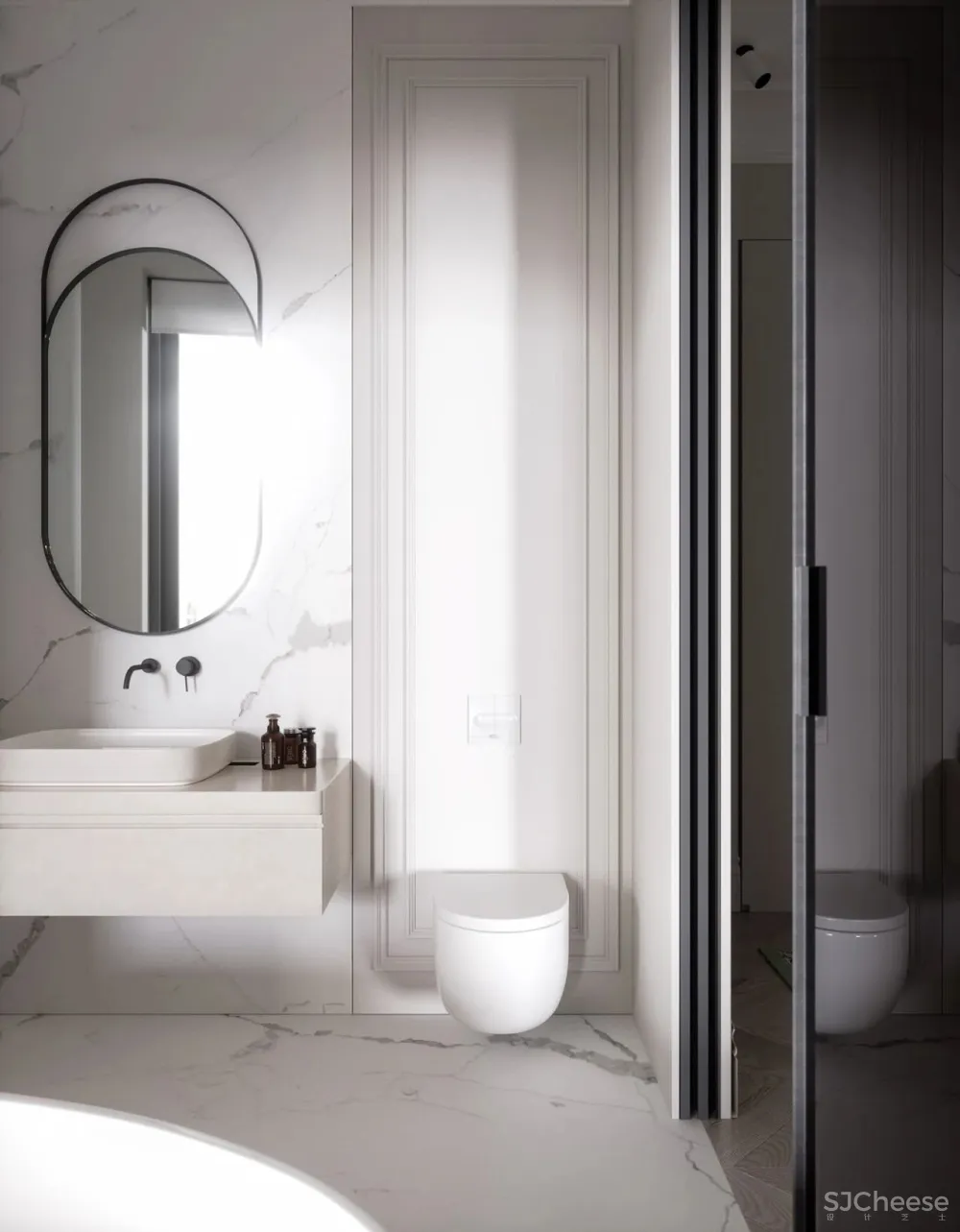 60㎡二房一厅,新古典的优雅气派!