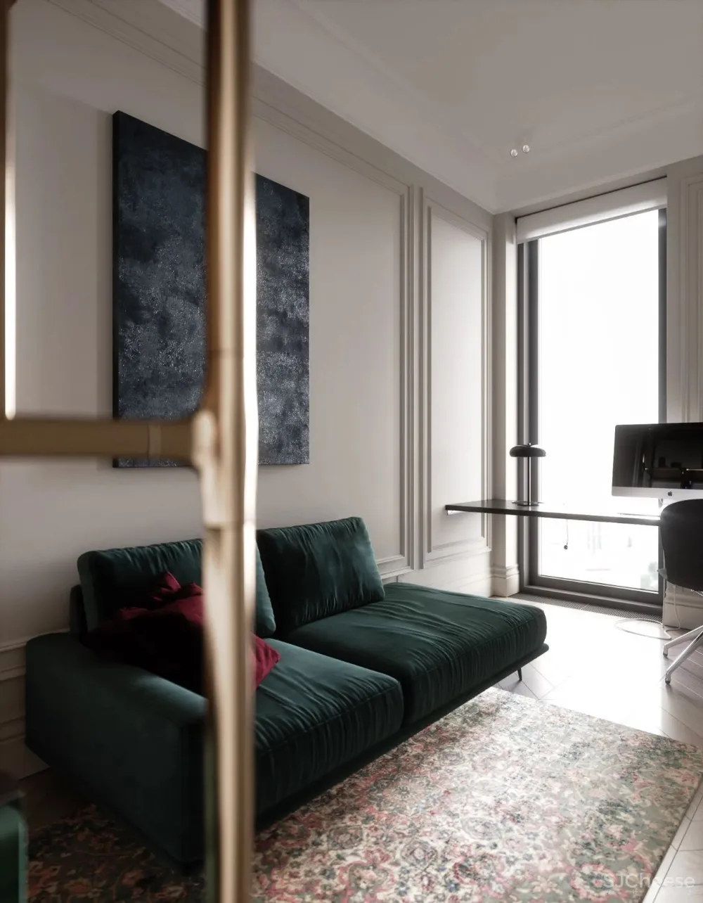 60㎡二房一厅,新古典的优雅气派!