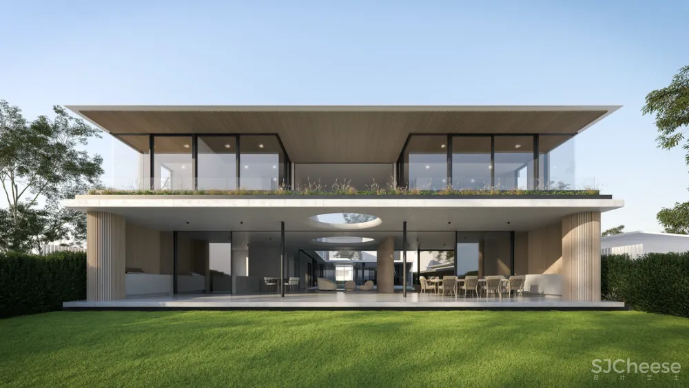 8组住宅效果图,原来大户型更适合极简风!