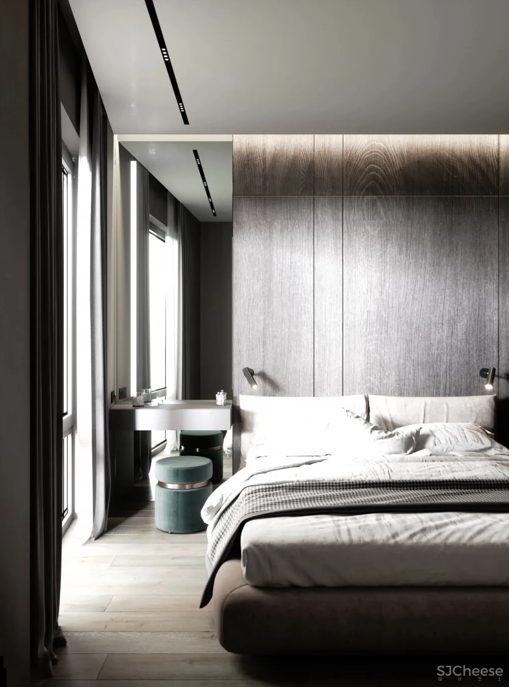 60㎡二房一厅,新古典的优雅气派!