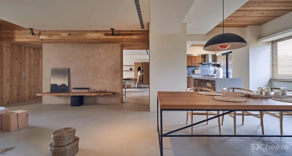 224.4㎡老宅改造:佛系清雅宅,原木自然居