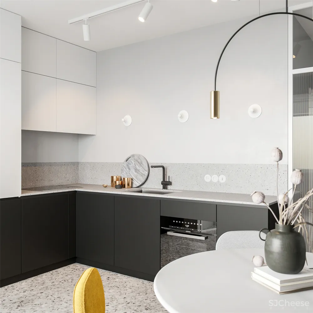 90㎡轻奢三房，艺术品这么用太有腔调