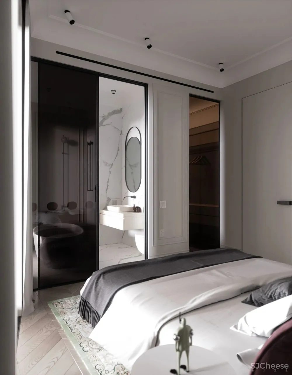 60㎡二房一厅,新古典的优雅气派!