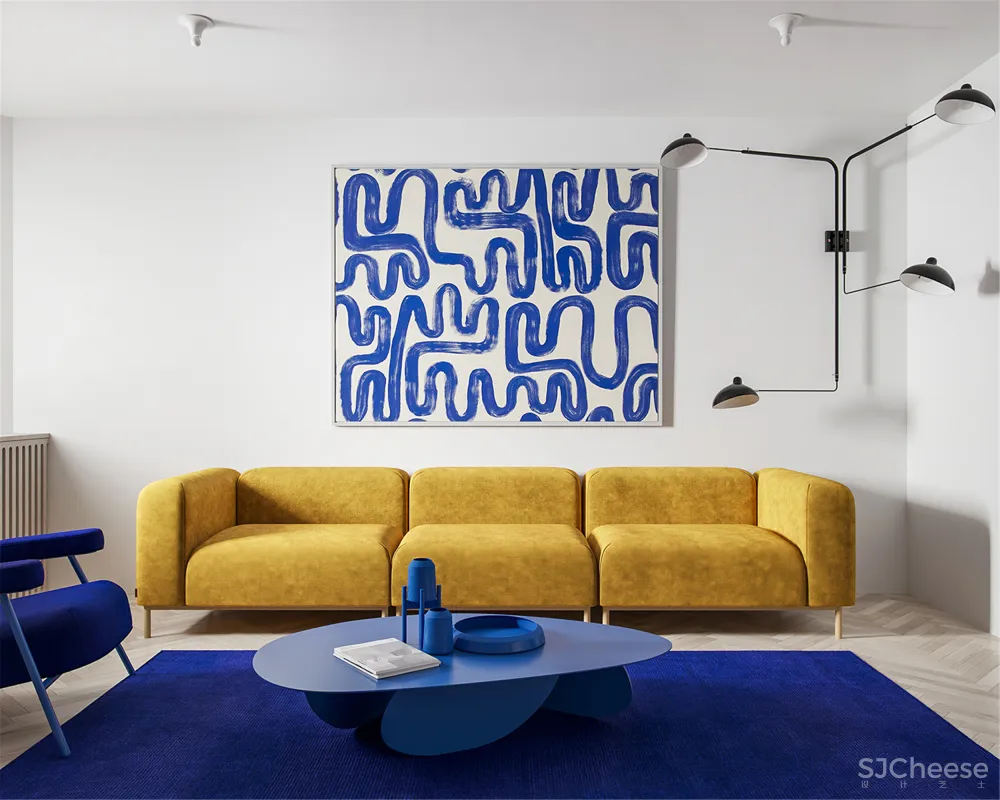 90㎡轻奢三房，艺术品这么用太有腔调