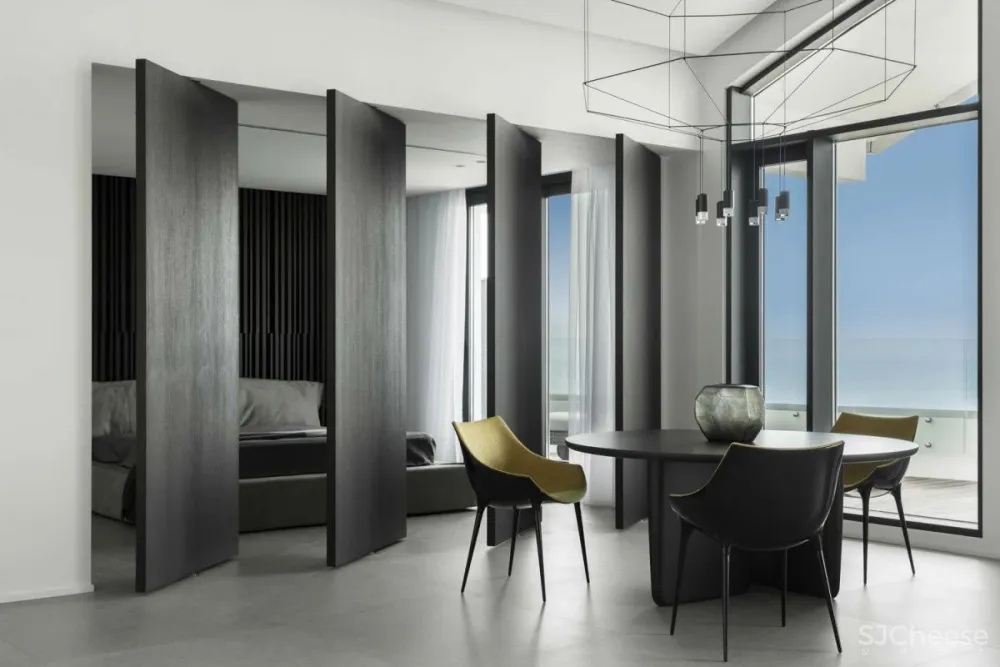 黑白极简顶层公寓，打造一流的低奢气场!