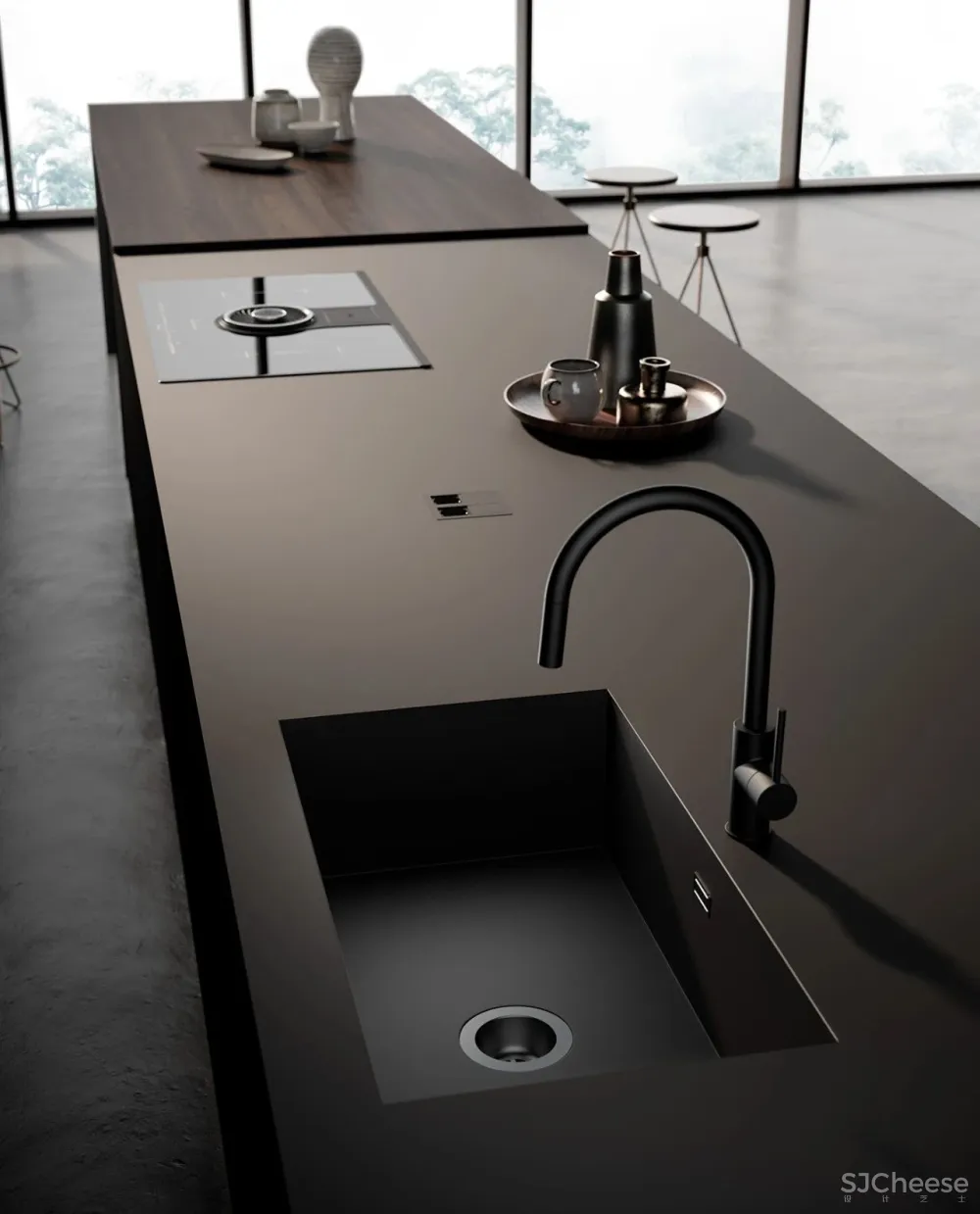 studiopodrini新作 高级灰奢华厨房