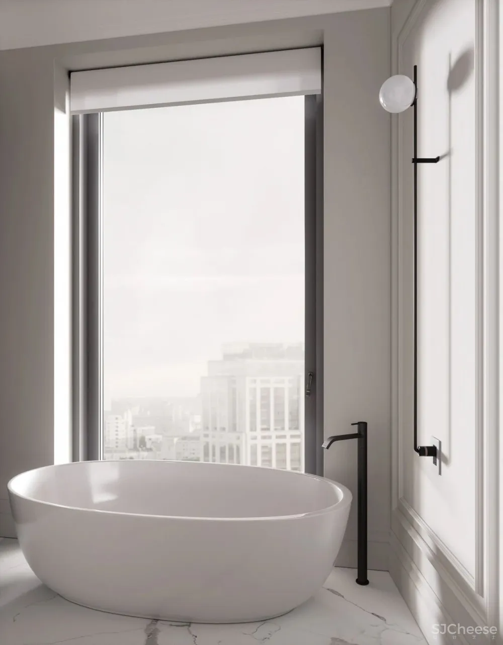 60㎡二房一厅,新古典的优雅气派!