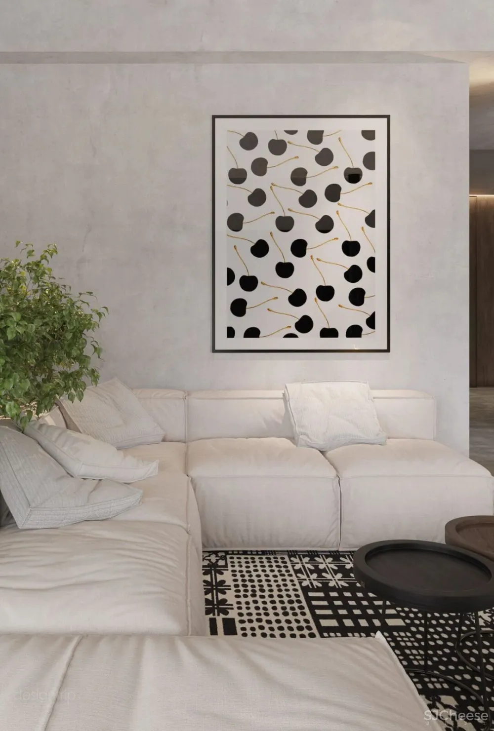 85㎡ 简约居所,“鱼骨拼”木地板站C位