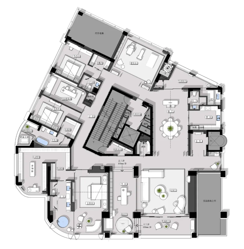 517㎡大平层豪宅,这才是顶级的享受!