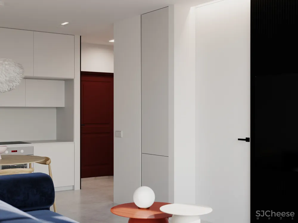 轻古典一居室,护墙板这么用线条太美了