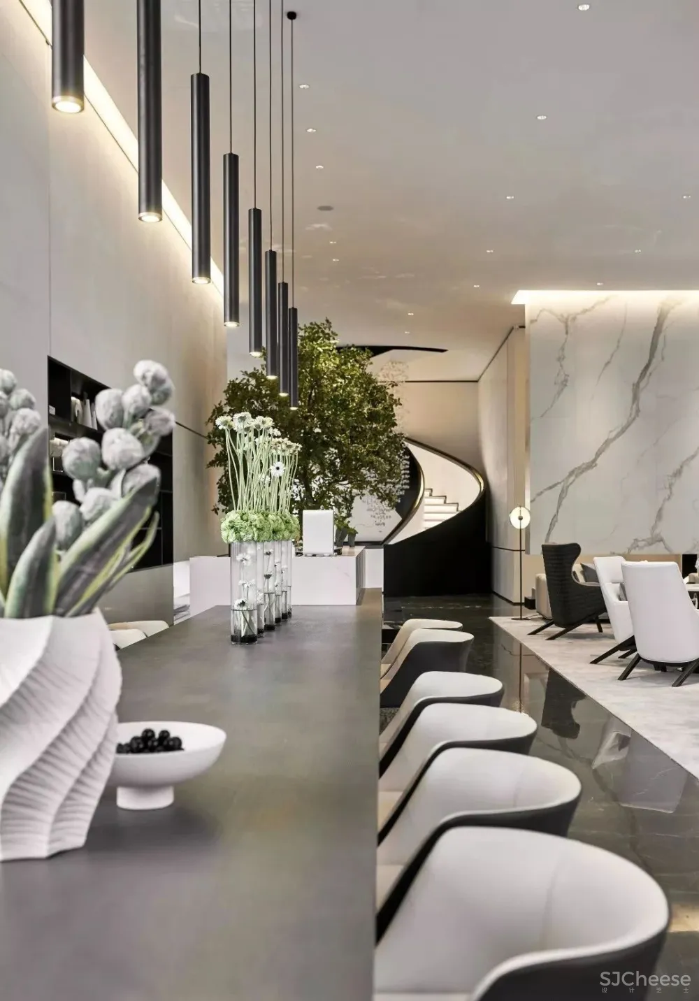 香港環亞聯合設計:自然闲适、悠然忘我 时代滨江上品销售中心! 中国国际室内设计年鉴