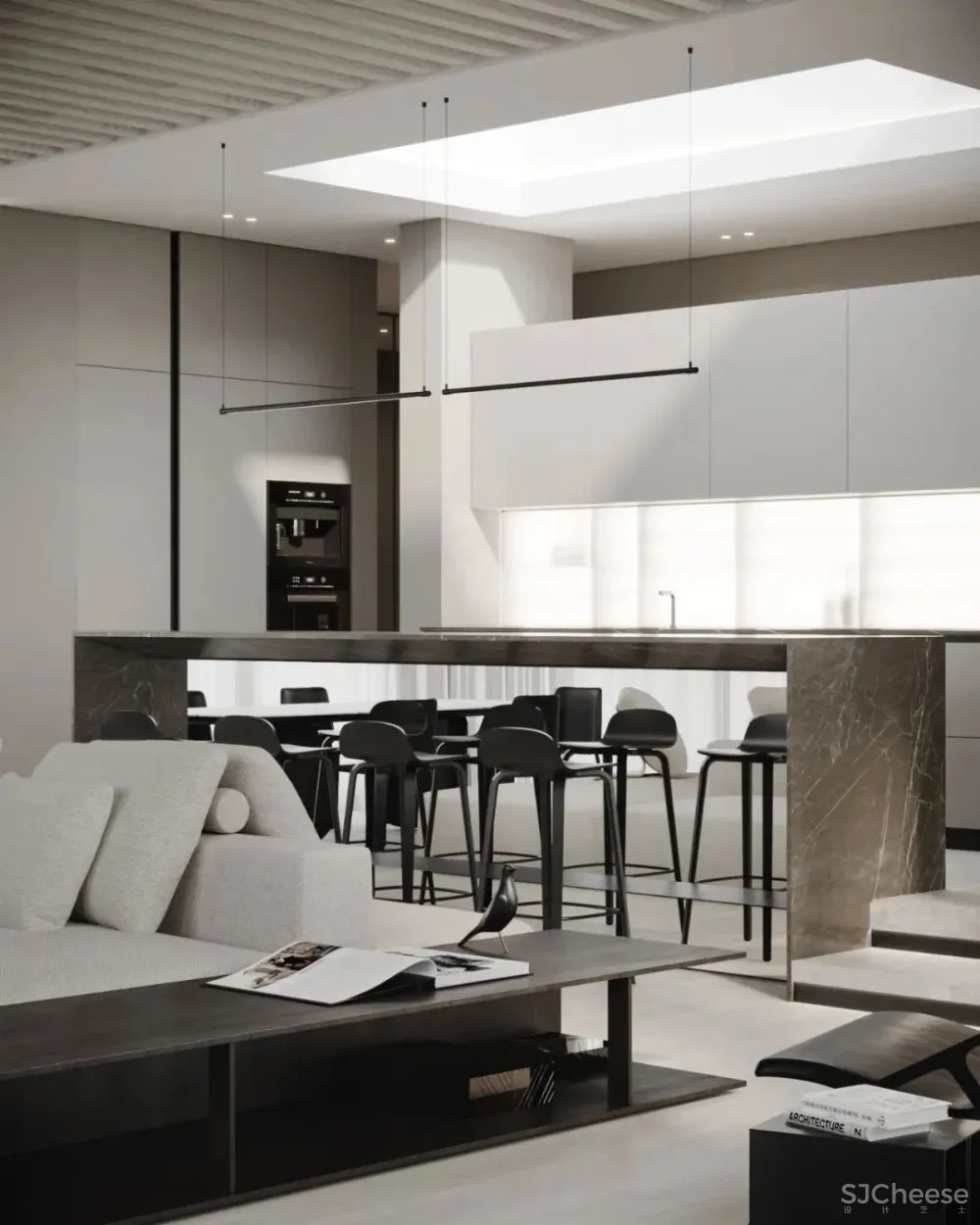 自然光打造215㎡私人住宅,一半原木一半阳光