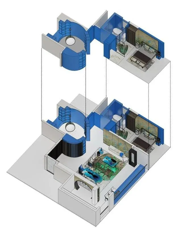 170㎡意式简约大平层,江山蓝的志趣雅馨!