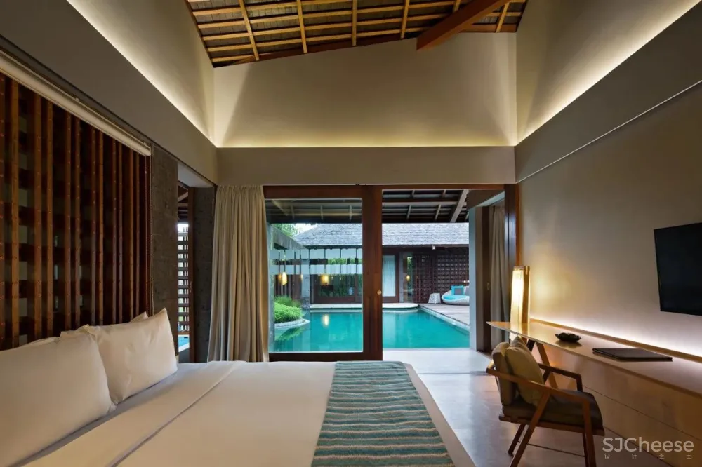 传统材料与现代元素的融合-印尼Santai隐世度假别墅！