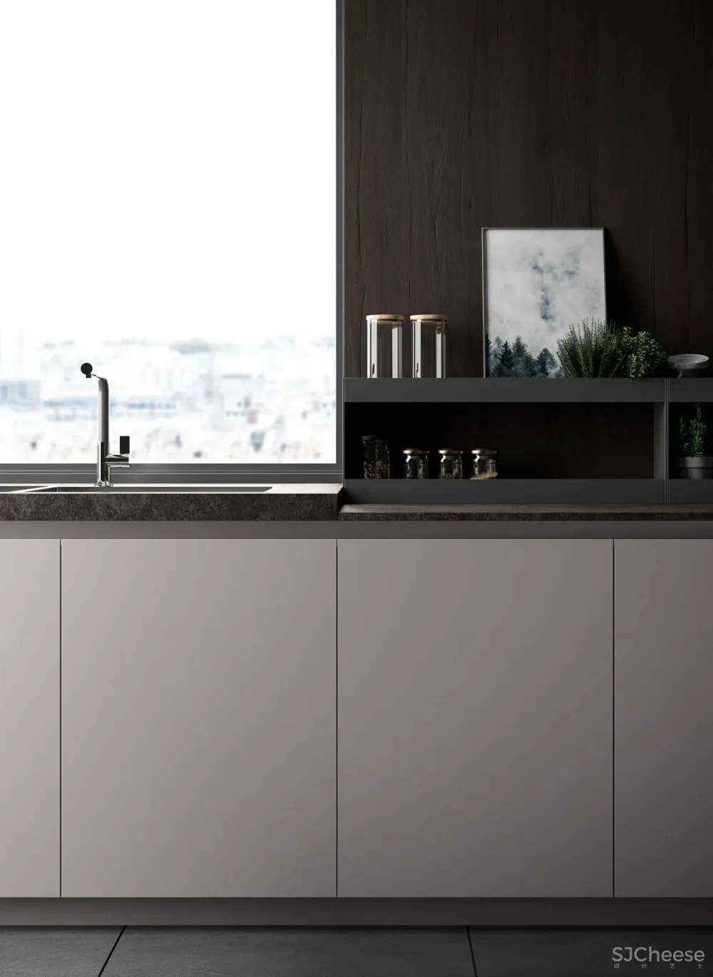 studiopodrini新作 高级灰奢华厨房