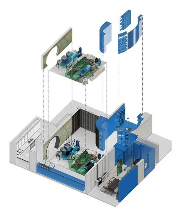 170㎡意式简约大平层,江山蓝的志趣雅馨!