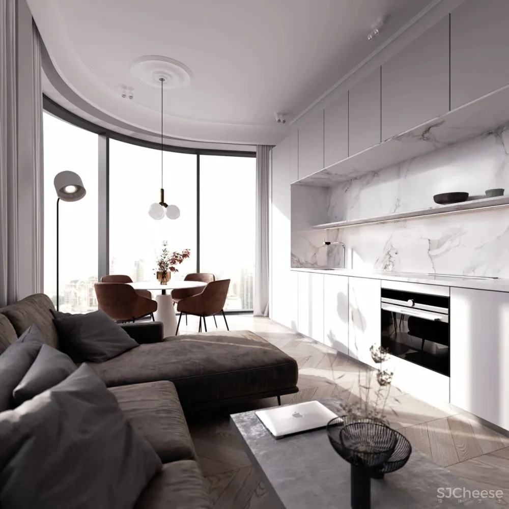 60㎡二房一厅,新古典的优雅气派!