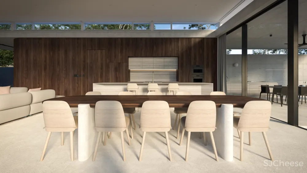 8组住宅效果图,原来大户型更适合极简风!