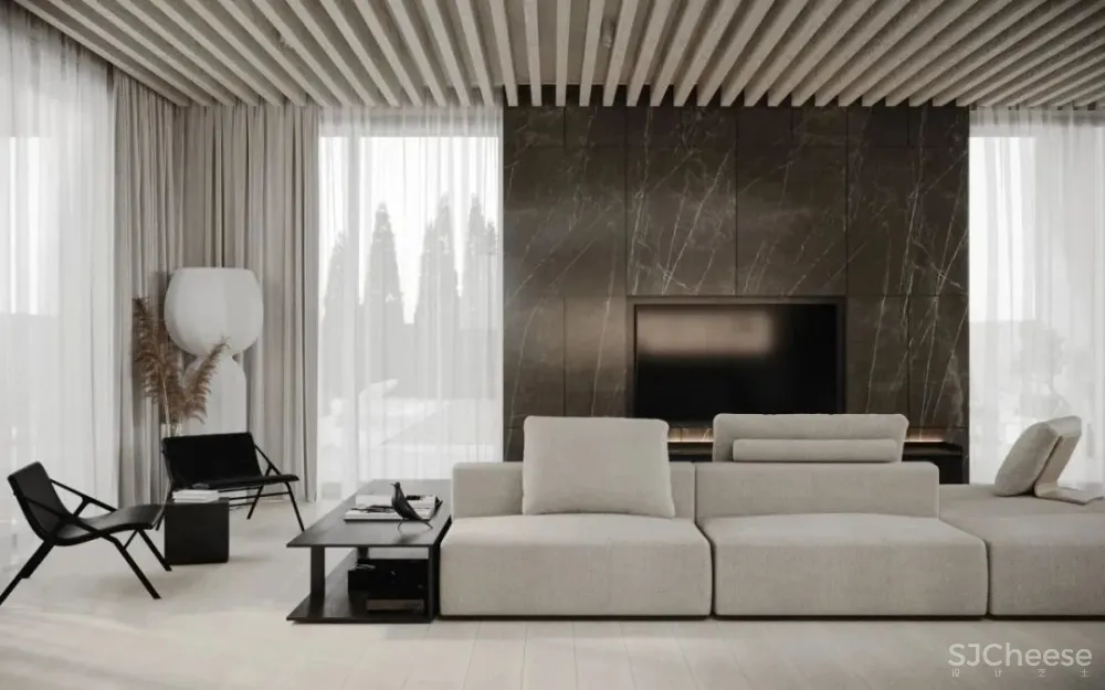 自然光打造215㎡私人住宅,一半原木一半阳光