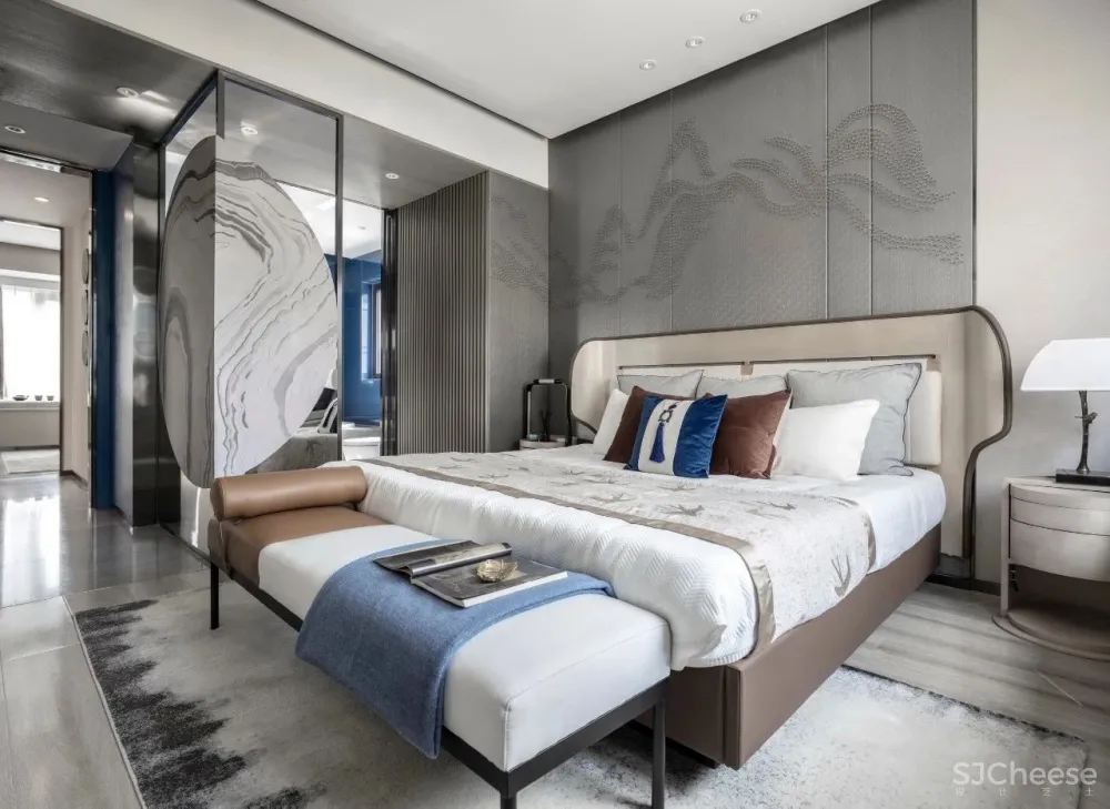 170㎡意式简约大平层,江山蓝的志趣雅馨!