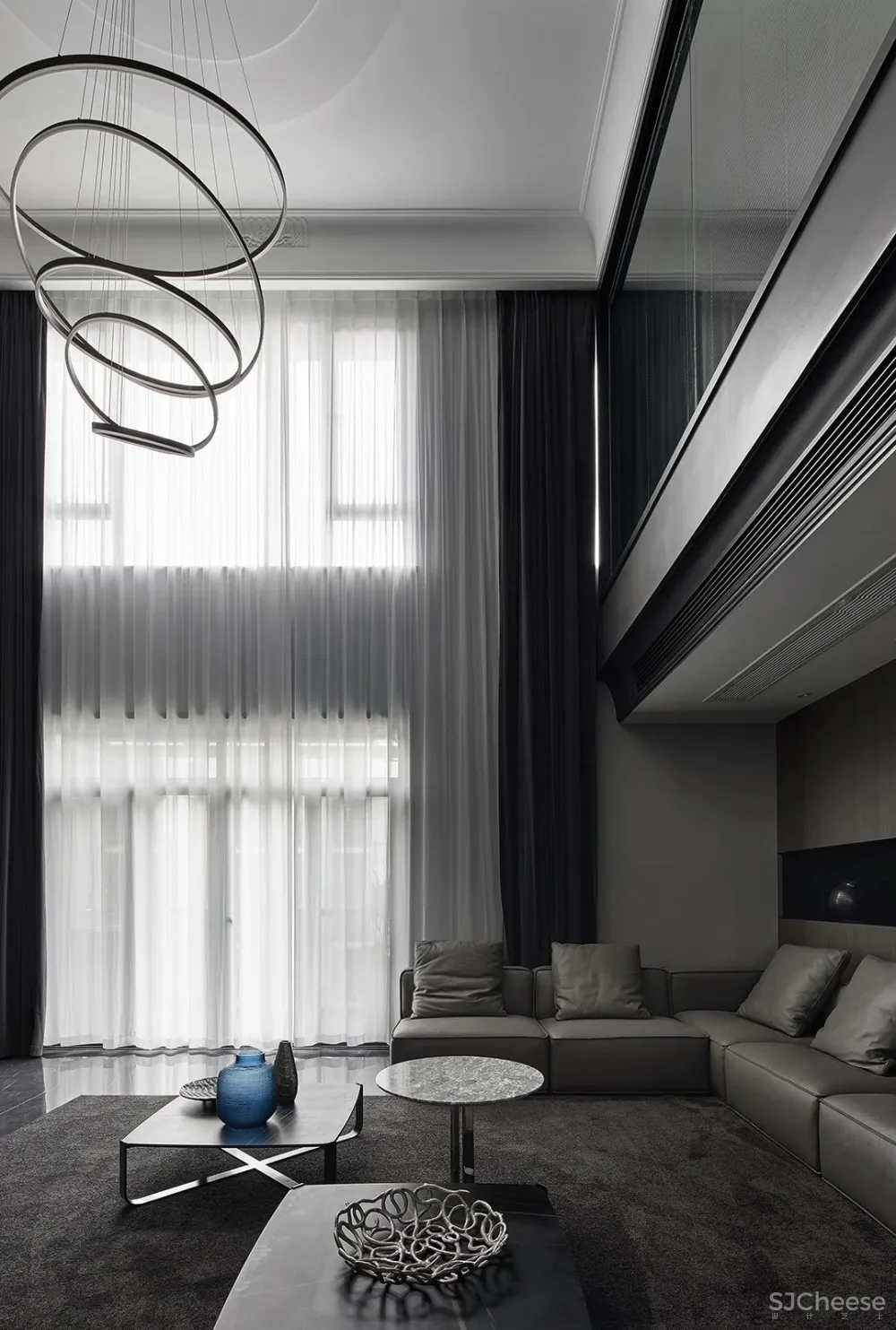 280㎡暗色系私宅,比“高级灰”更有格调!