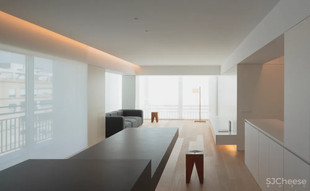 130㎡极简白, 线条简洁才更高级