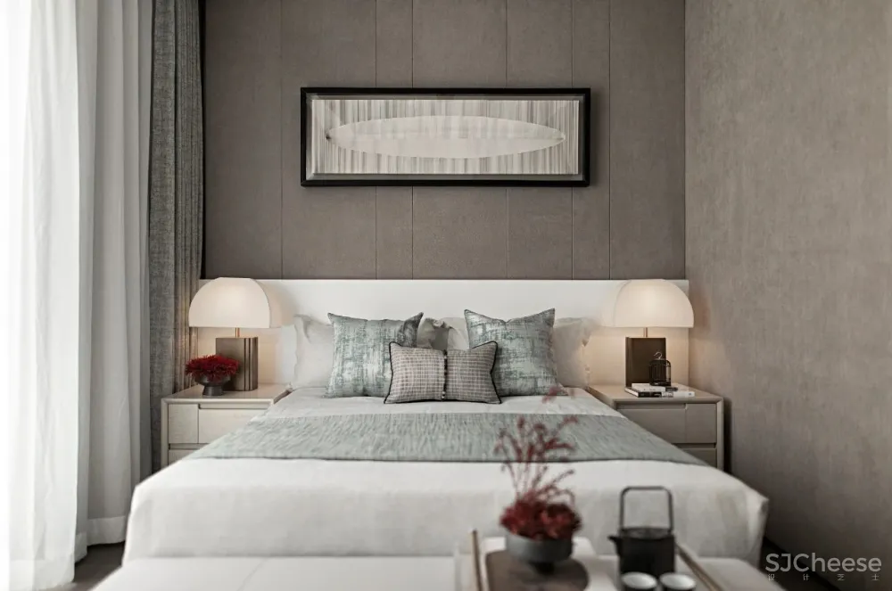 挑空现代简约里的小新中式!