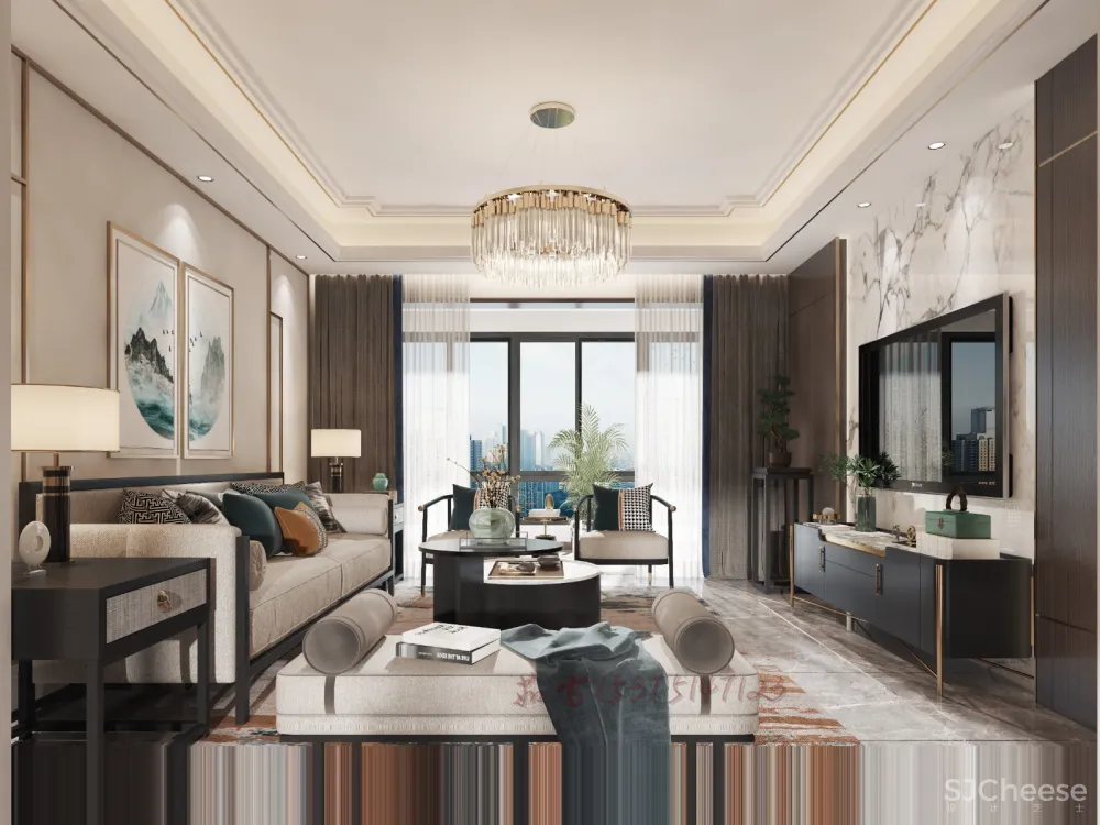 新中式客餐厅卧室