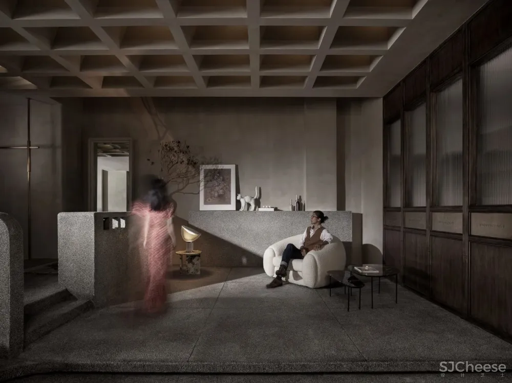 文超:128㎡灰木系空间,这样的复古才够味!