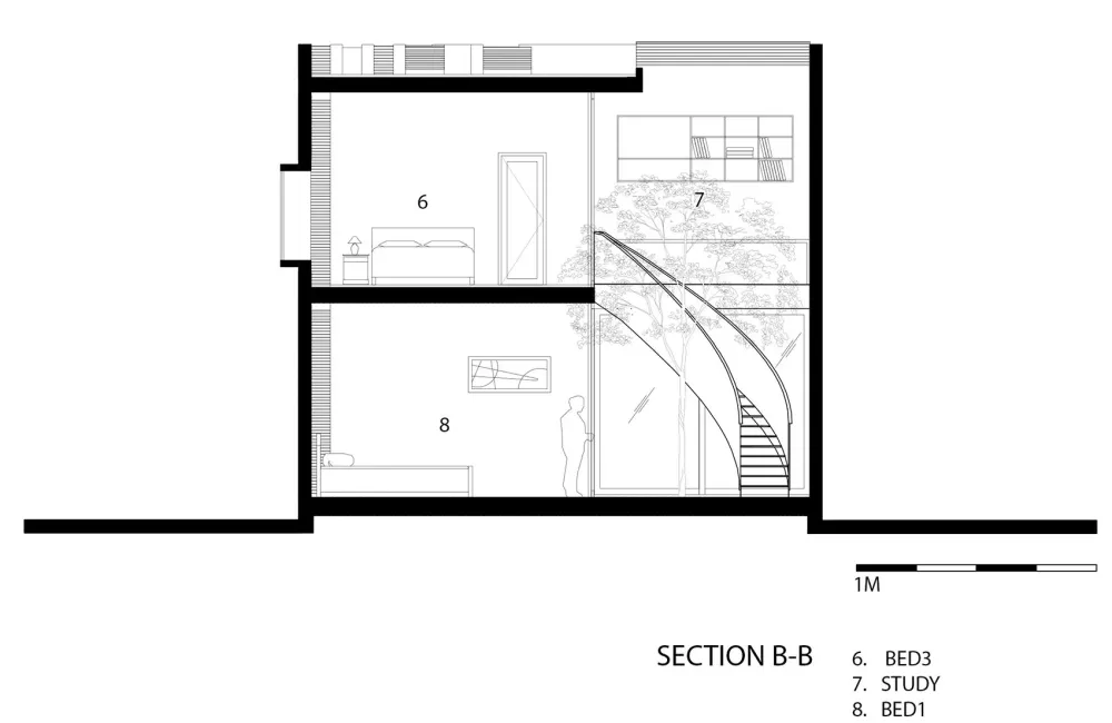 花园联系私密空间的三口之家 T住宅 Creative Architects