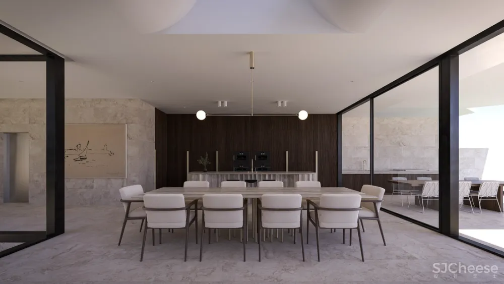 8组住宅效果图,原来大户型更适合极简风!