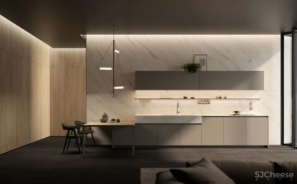studiopodrini新作 高级灰奢华厨房