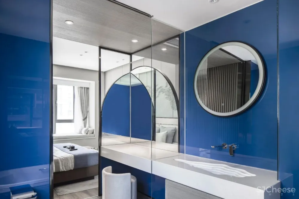 170㎡意式简约大平层,江山蓝的志趣雅馨!