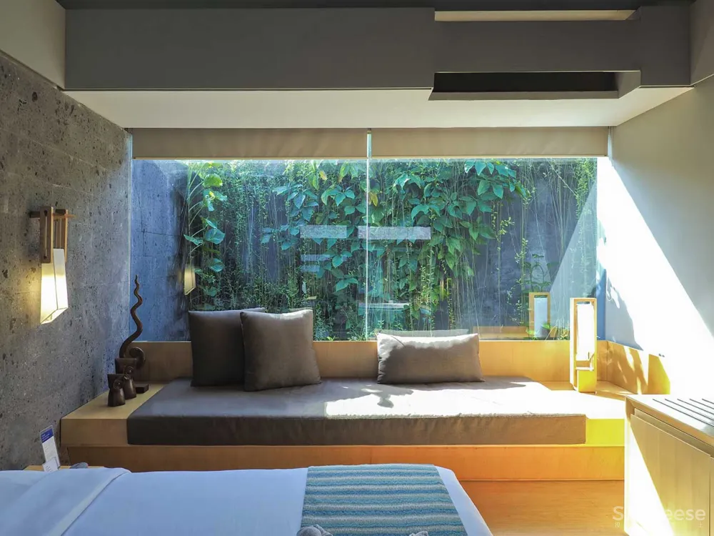 传统材料与现代元素的融合-印尼Santai隐世度假别墅！