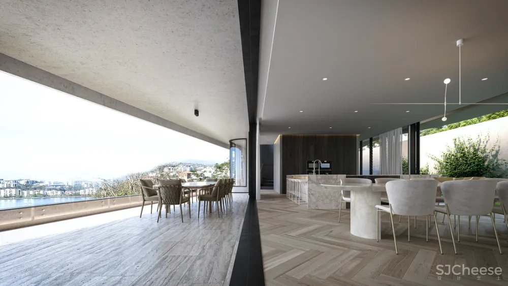 8组住宅效果图,原来大户型更适合极简风!