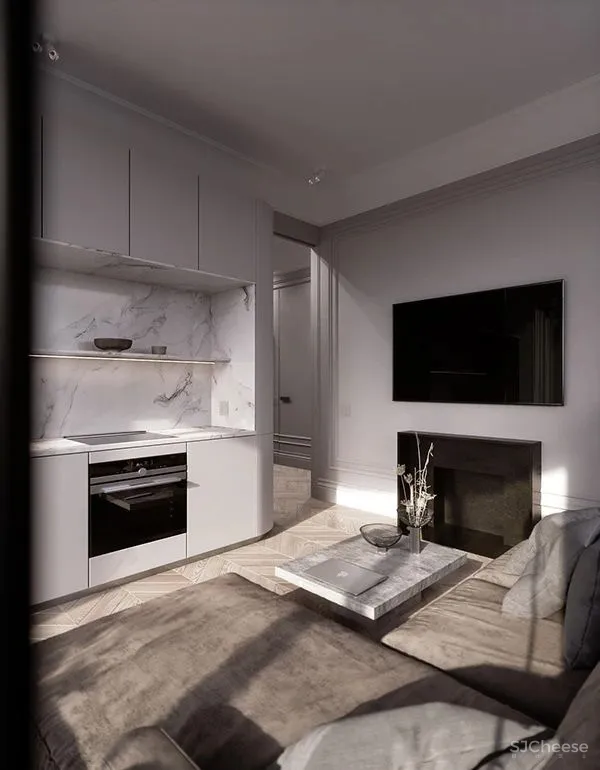 60㎡ 小户型，起居室这样设计 1㎡ 都不浪费