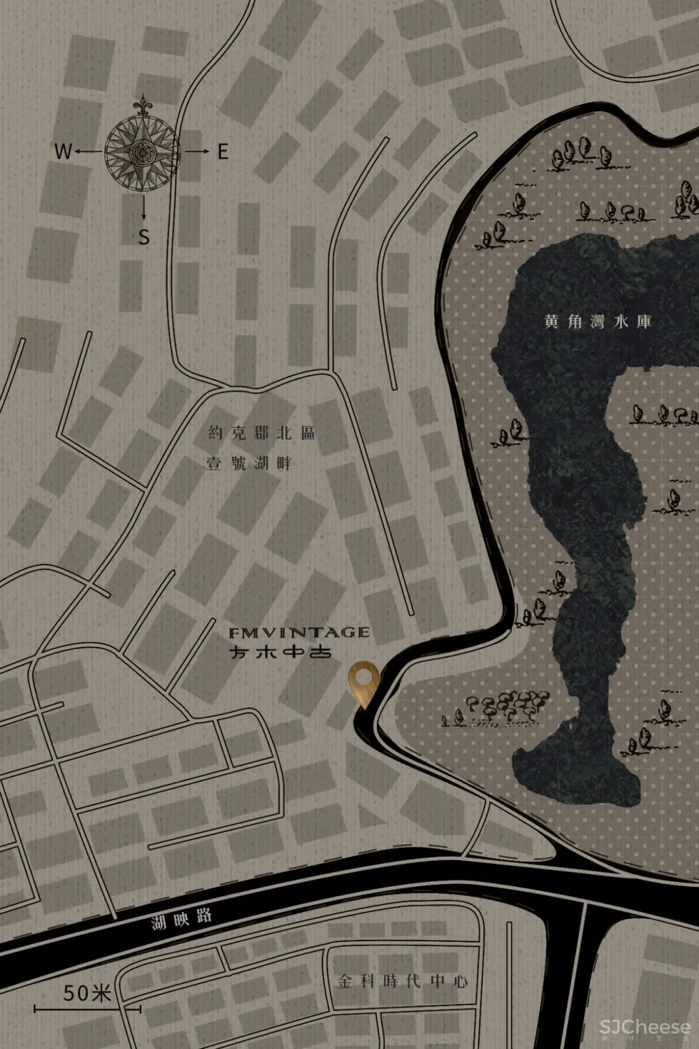 文超:128㎡灰木系空间,这样的复古才够味!