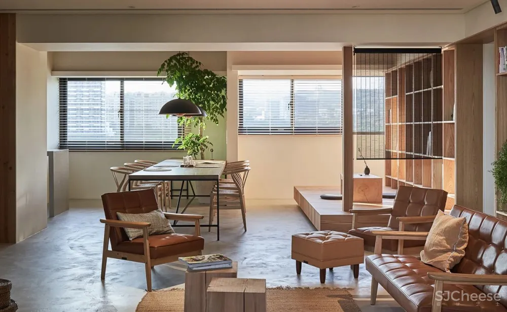 224.4㎡老宅改造:佛系清雅宅,原木自然居