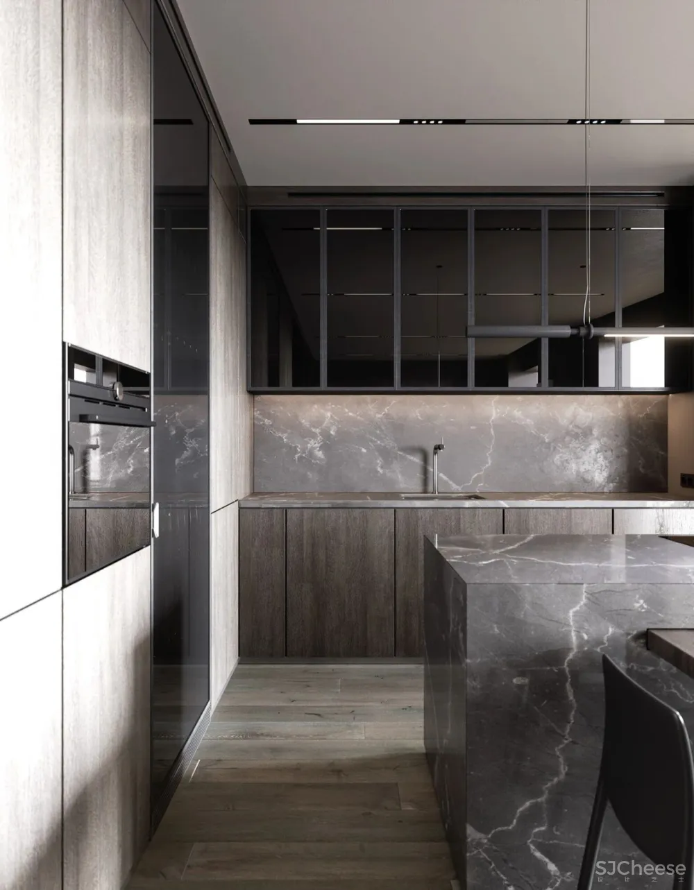 60㎡二房一厅,新古典的优雅气派!