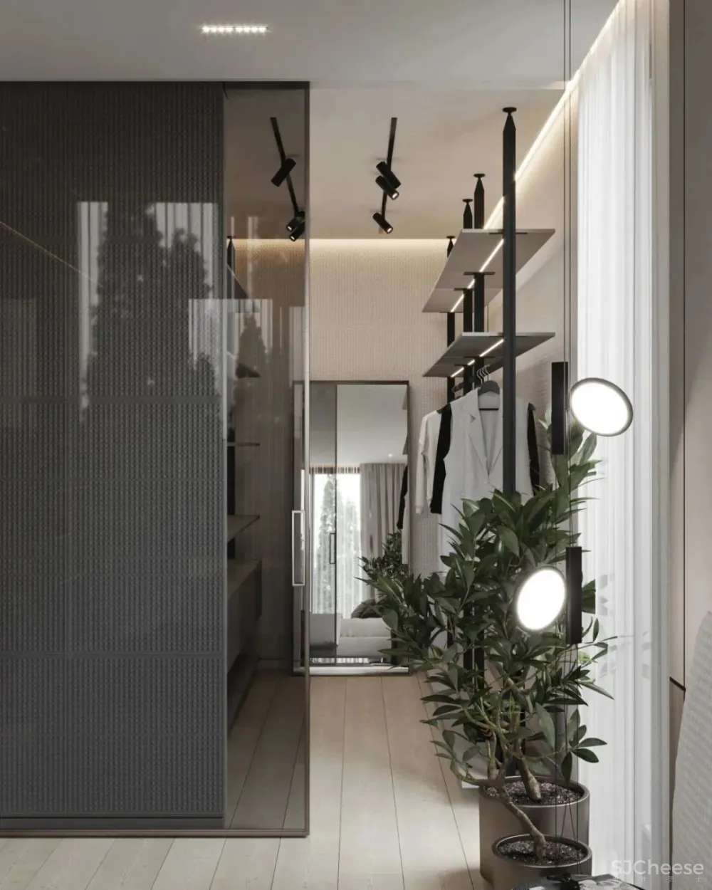 自然光打造215㎡私人住宅,一半原木一半阳光