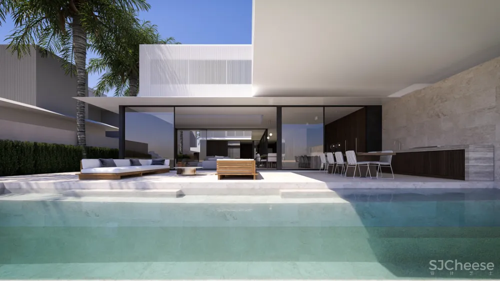 8组住宅效果图,原来大户型更适合极简风!