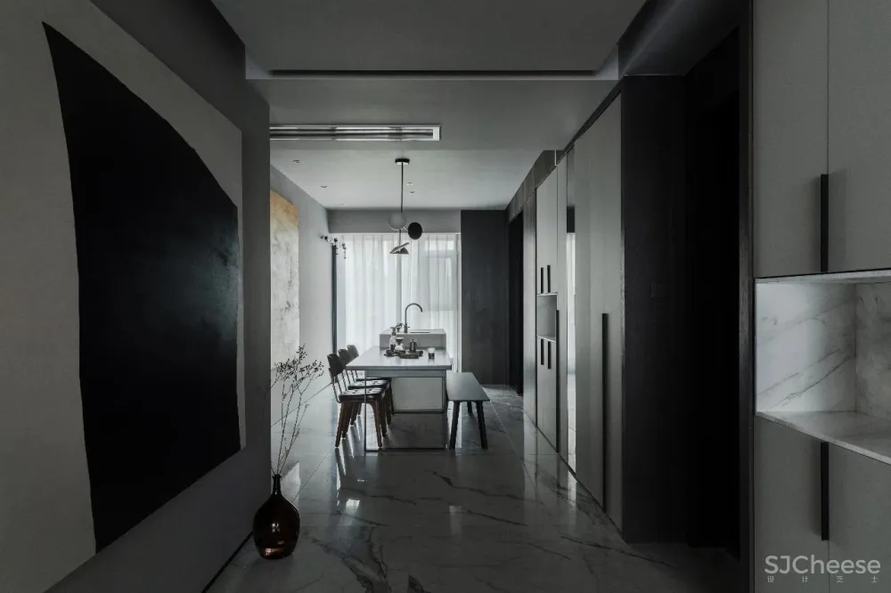 184m²格调之家,删繁就简,黑白灰之间也有你意想不到的斑斓!