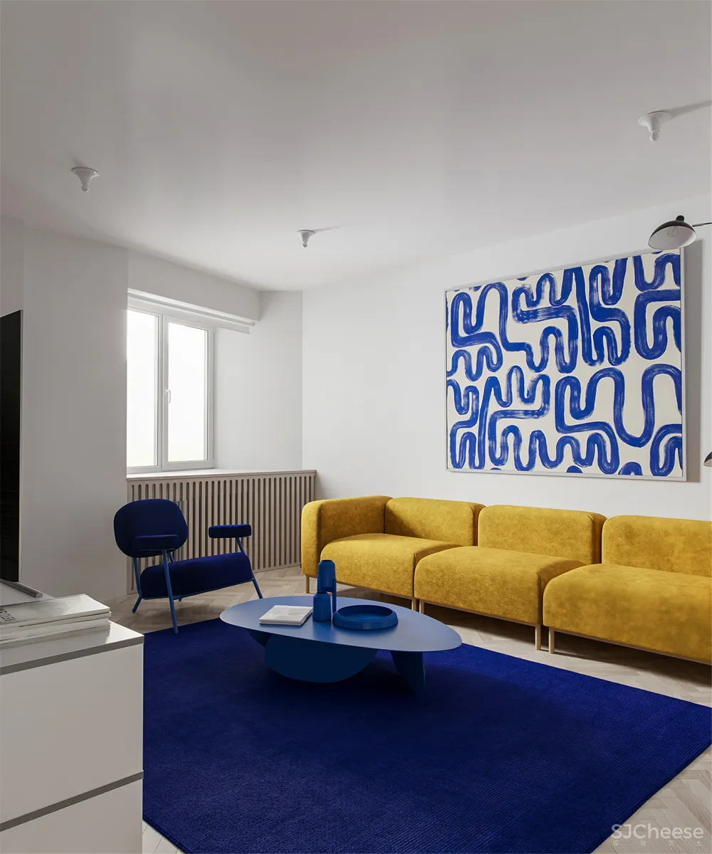 90㎡轻奢三房，艺术品这么用太有腔调