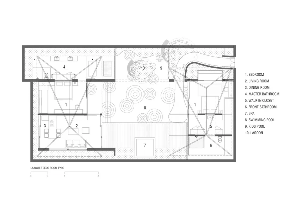 传统材料与现代元素的融合-印尼Santai隐世度假别墅！