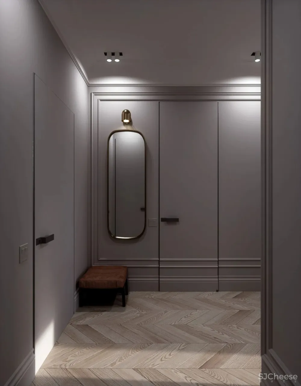 60㎡二房一厅,新古典的优雅气派!