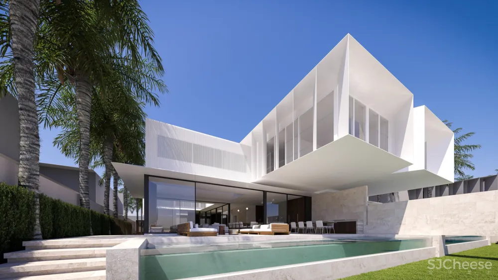 8组住宅效果图,原来大户型更适合极简风!