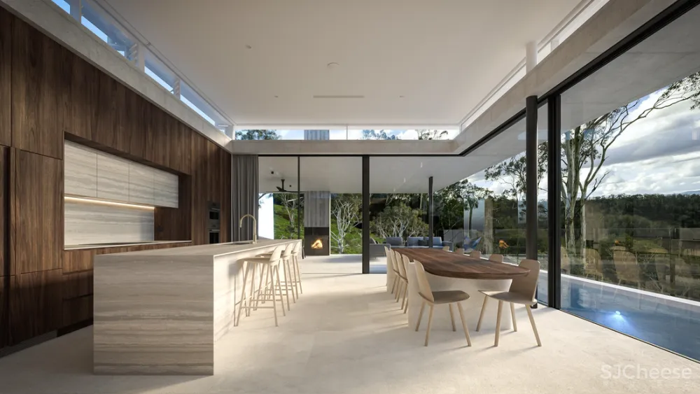 8组住宅效果图,原来大户型更适合极简风!